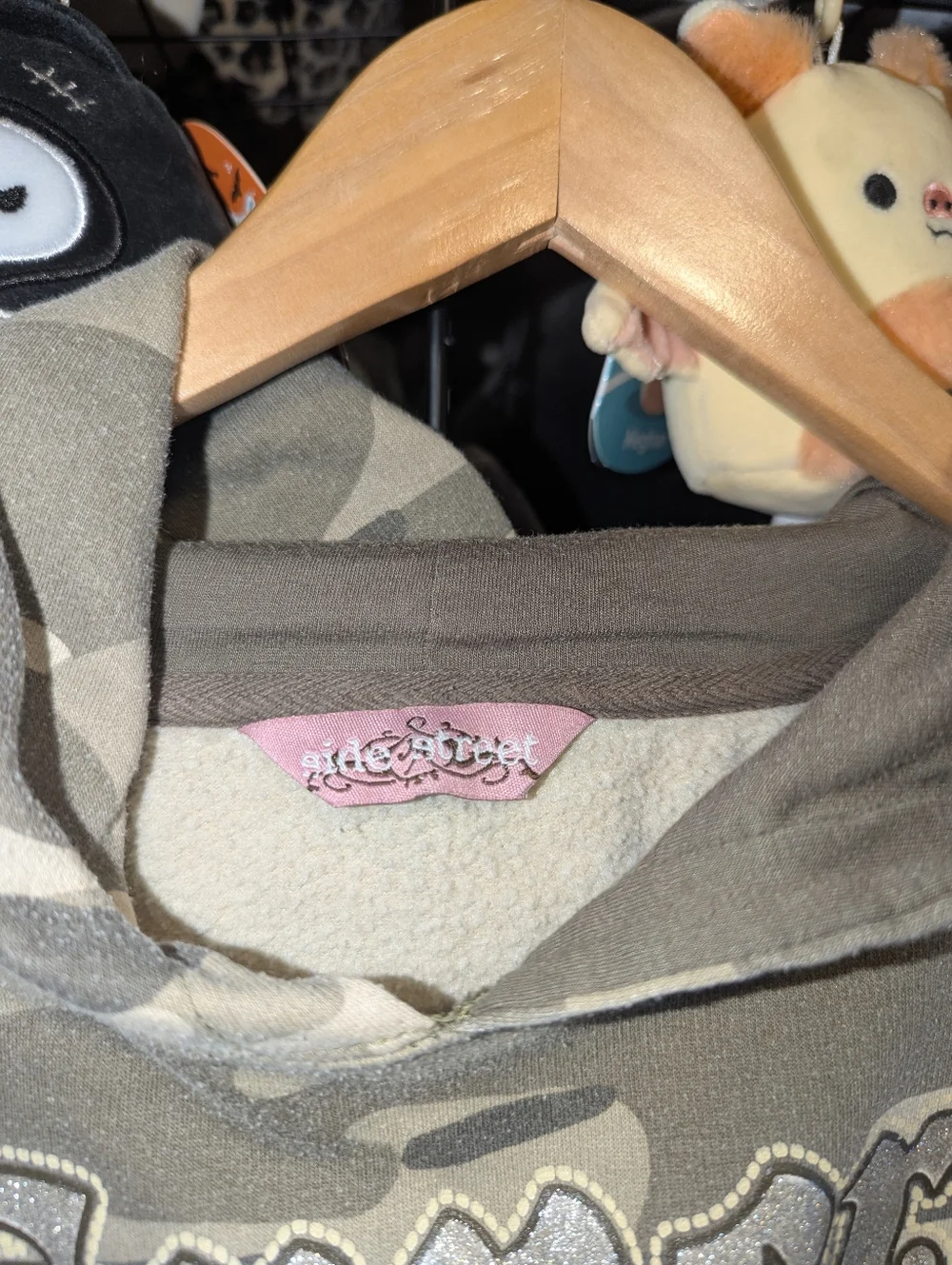 Y2K Camo Baby Girl Army Hoodie Glitter Graphic - Picture 4 of 4